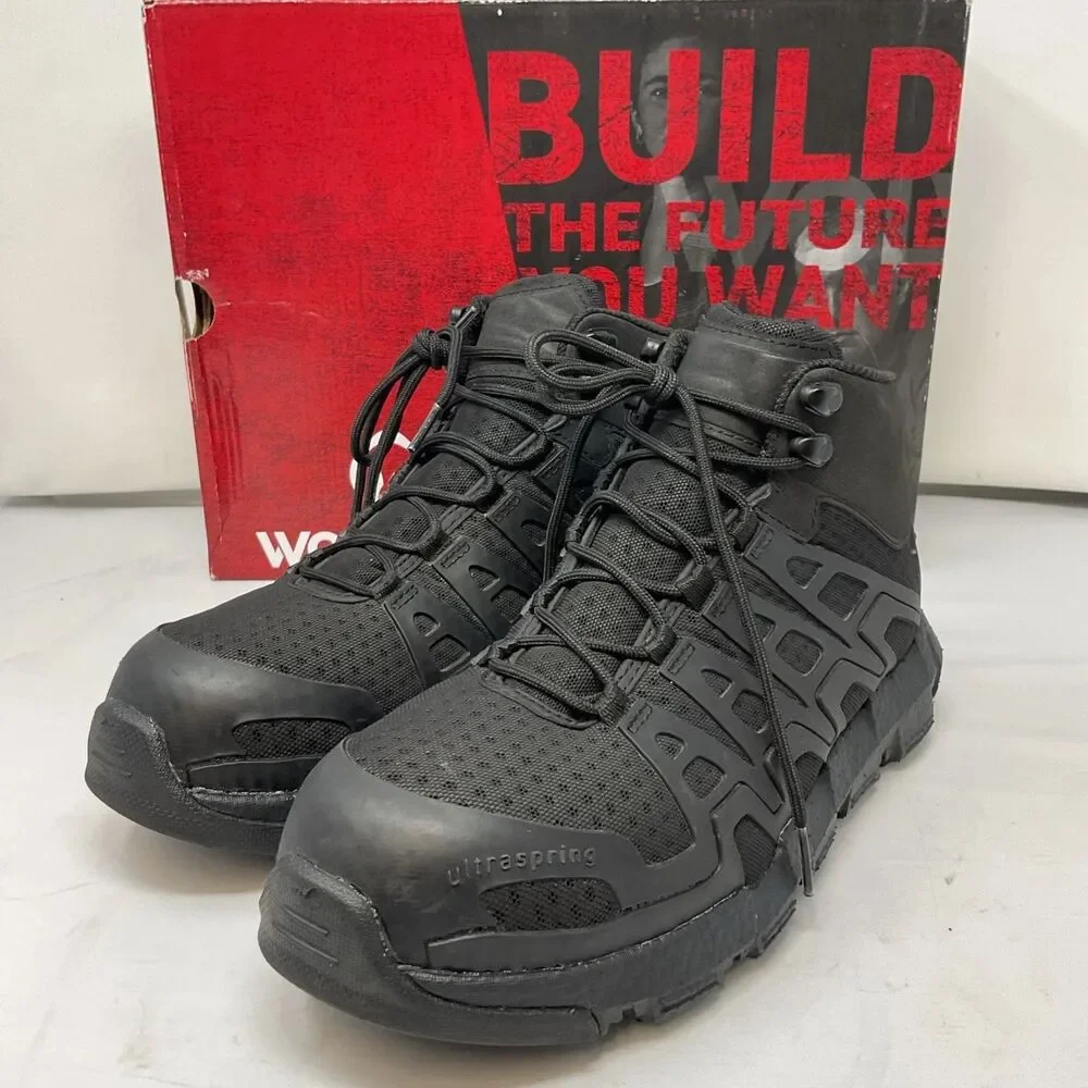 Wolverine Rev UltraSpring DuraShocks CarbonMAX Black Boot Shoes W211020 Men Sz 9